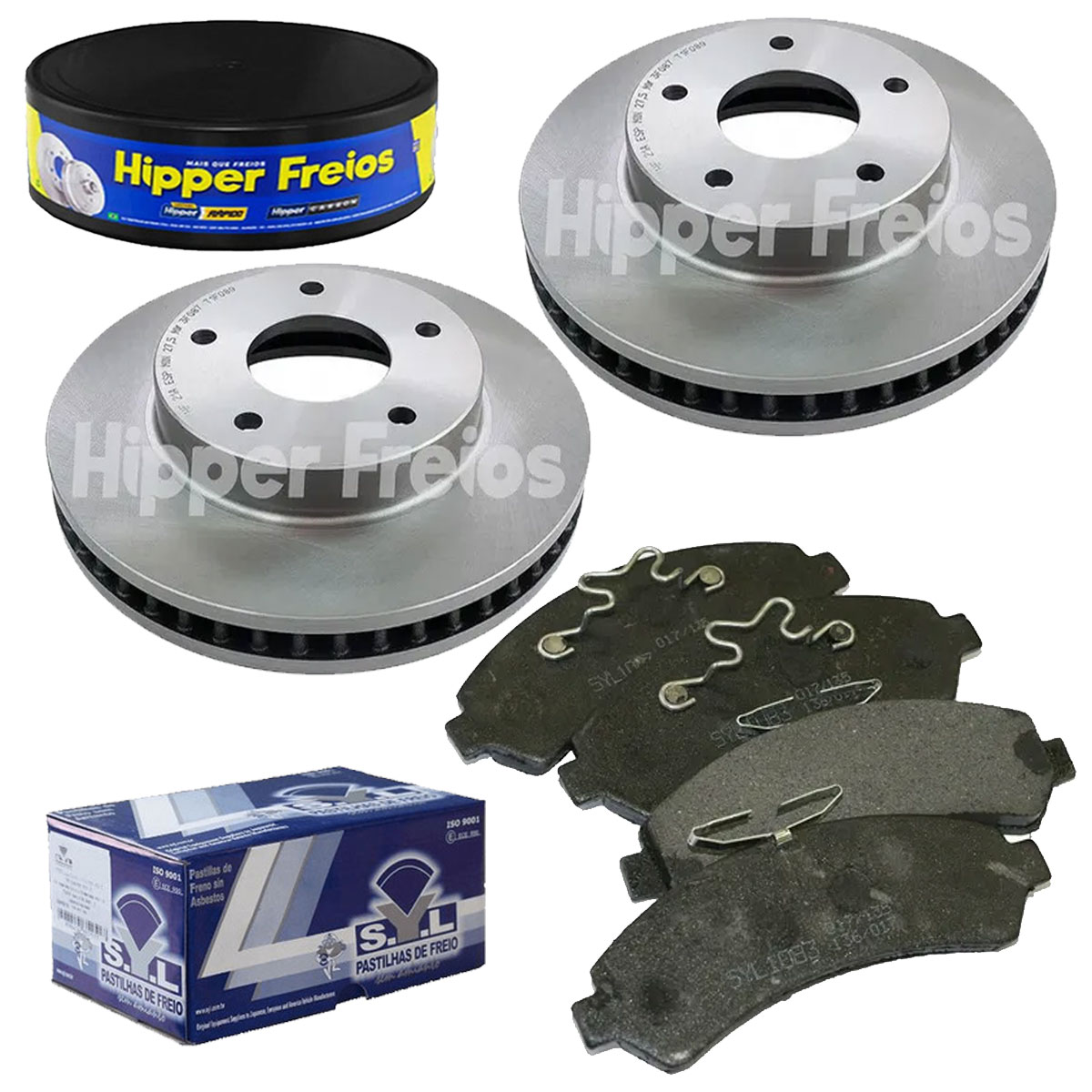 2 Discos Freio + Pastilha S10 Blazer 4x4 1998 1999 2000 2001
