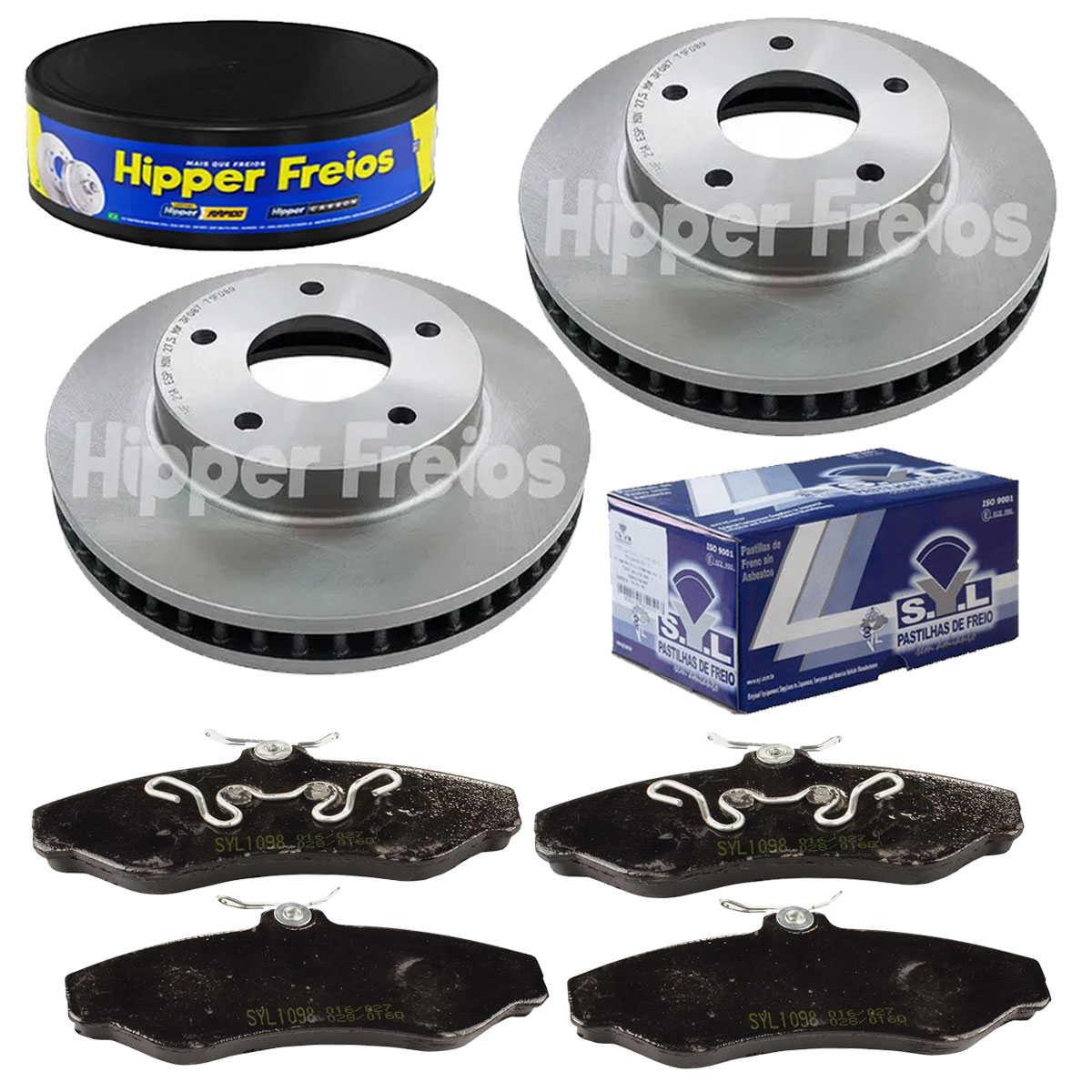 2 Discos Freio + Pastilha S10 Blazer 4x4 2005 2006 2007 2008