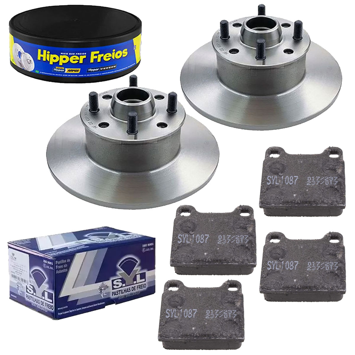 2 Discos Freio + 4 Pastilha Chevy Marajo 1989 1990 1991 1992