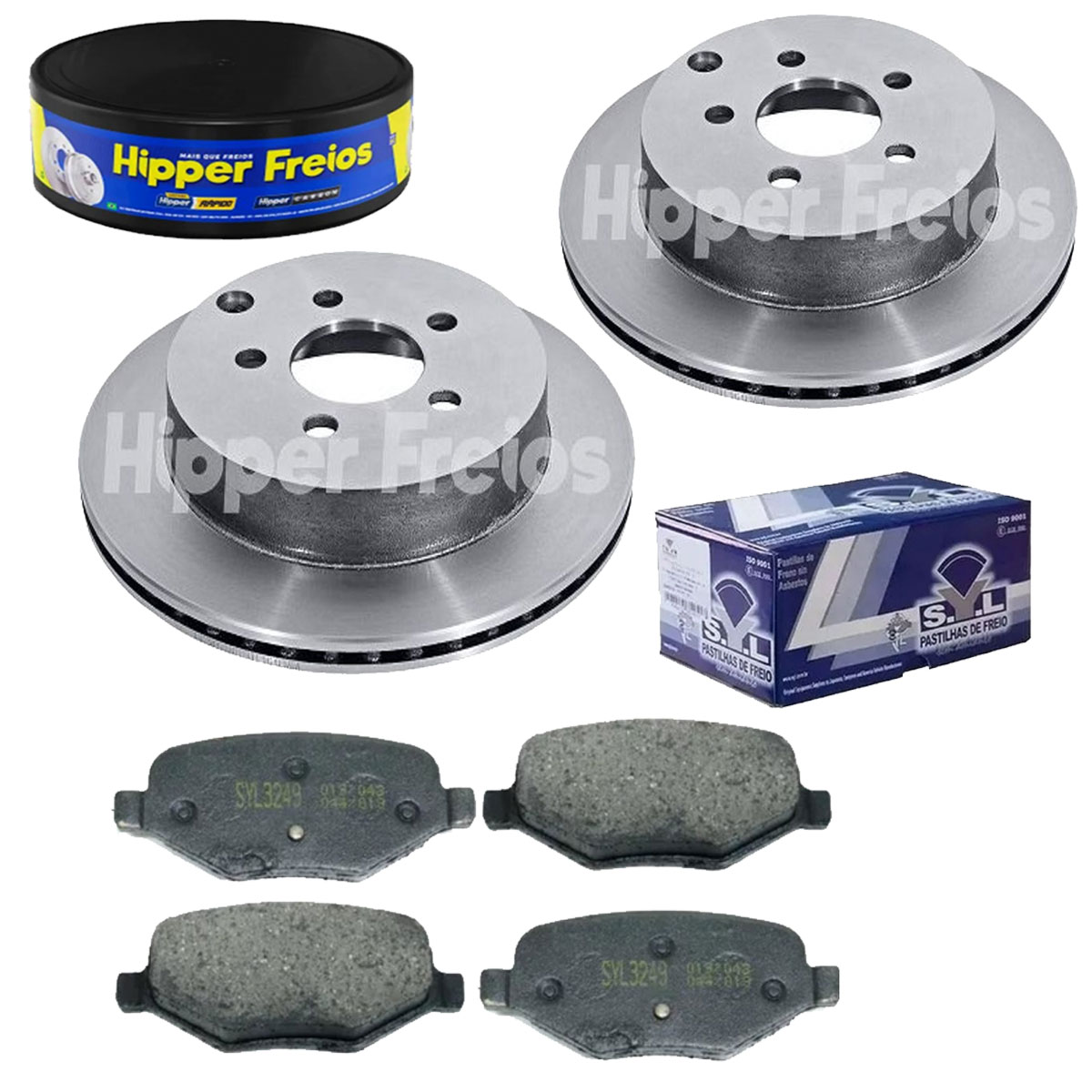 2 Discos Freio Traseiro + Pastilha Edge 2011 2012 2013 2014