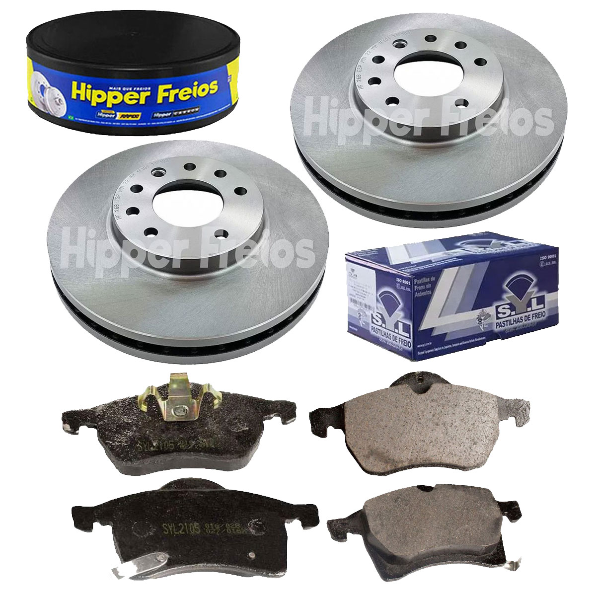 2 Discos Freio Dianteiro + 4 Pastilha Zafira 2010 2011 2012