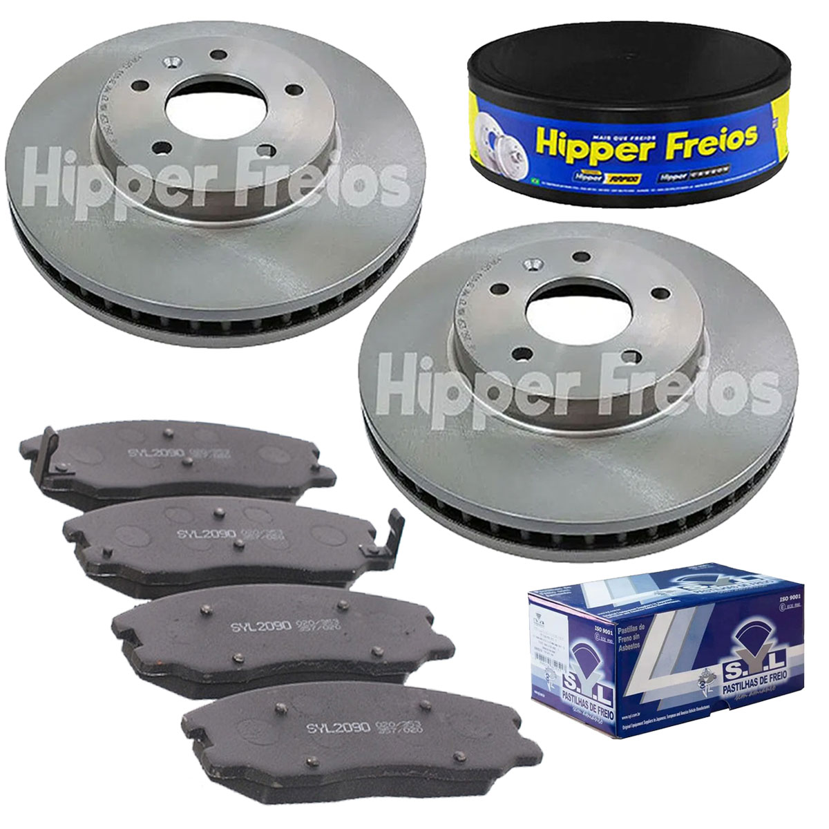 2 Discos Freio + 4 Pastilha Captiva 2008 2009 2010 2011 2012