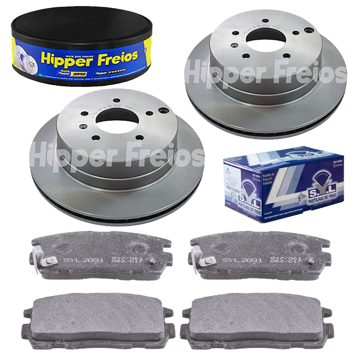2 Discos Freio Traseiro + 4 Pastilha Captiva 2011 2012 2013