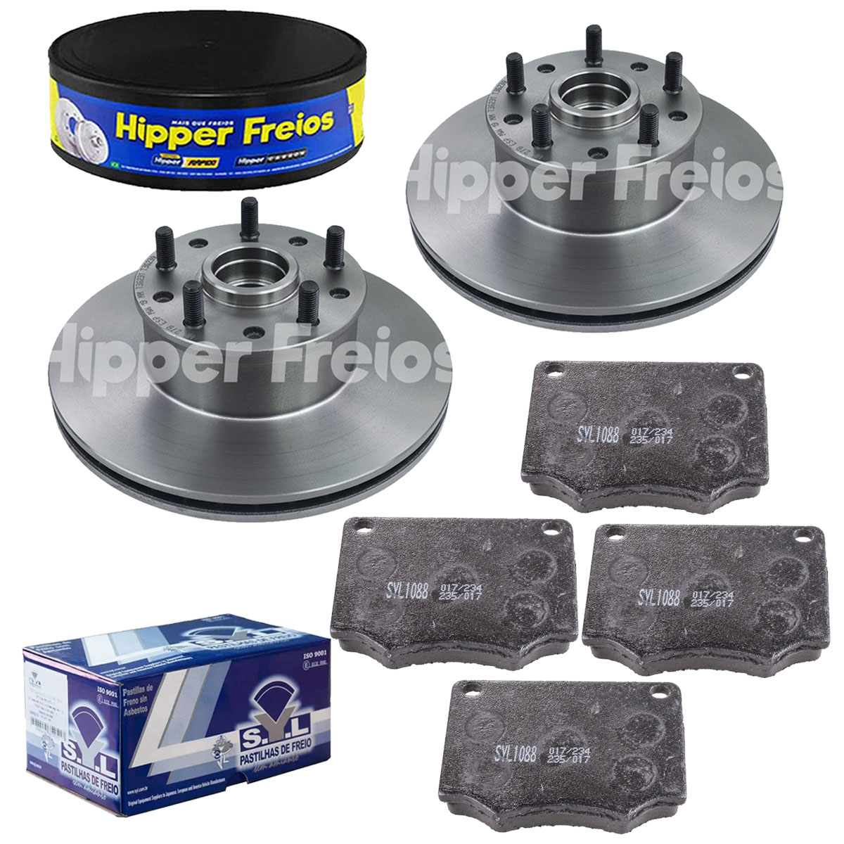 2 Discos Freio + Pastilha Caravan 1981 1982 1983 Sist. Varga