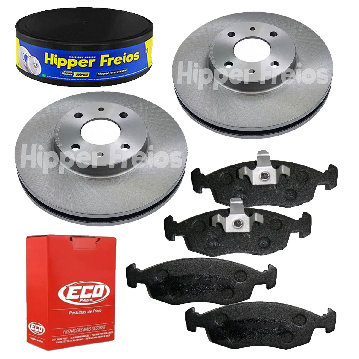 2 Discos Freio + 4 Pastilha Fiat Punto 1.4 2009 2010 2011