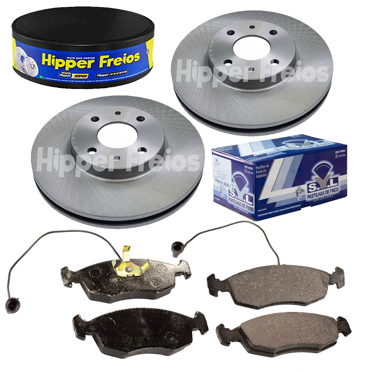 2 Discos Freio + 4 Pastilha Tempra 1995 1996 1997 1998 1999