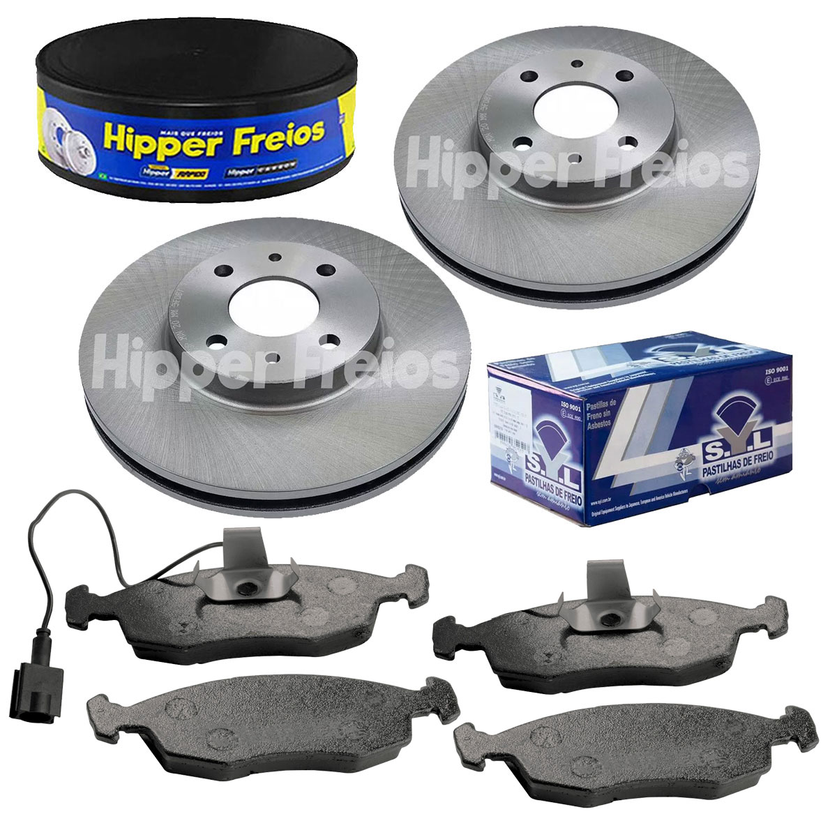 2 Discos Freio + 4 Pastilha Stilo 1.8 8v 2007 2008 2009 2010