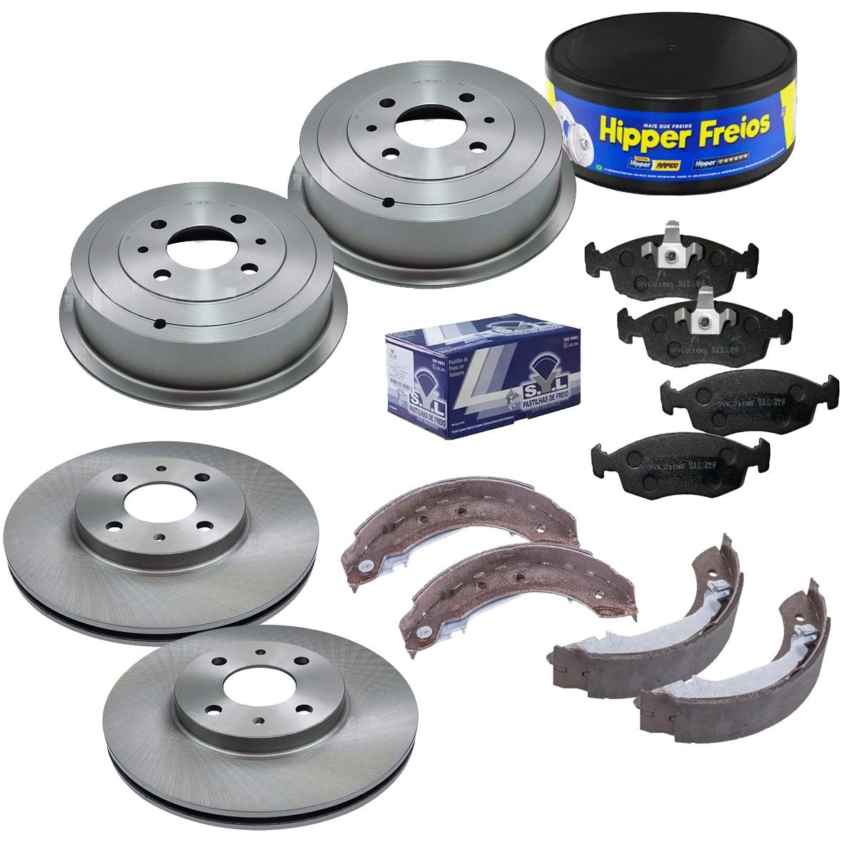 Kit Disco Pastilha Lona Tambor Punto 1.4 2013 2014 2015 2016