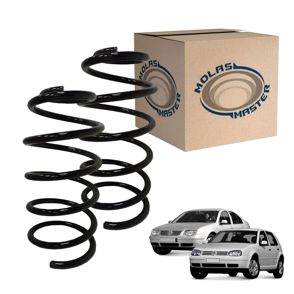 2 Molas Dianteiras Golf Bora 2.0 8v 1999 Até 2013 Automatico
