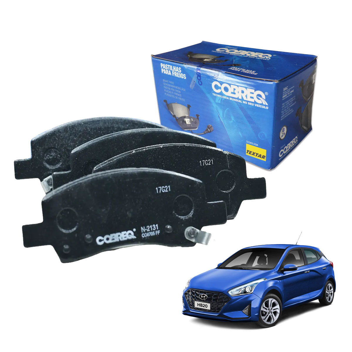 Jogo Pastilha Freio Dianteira Hb20 Hb20s 1.0 2020 2021 2022