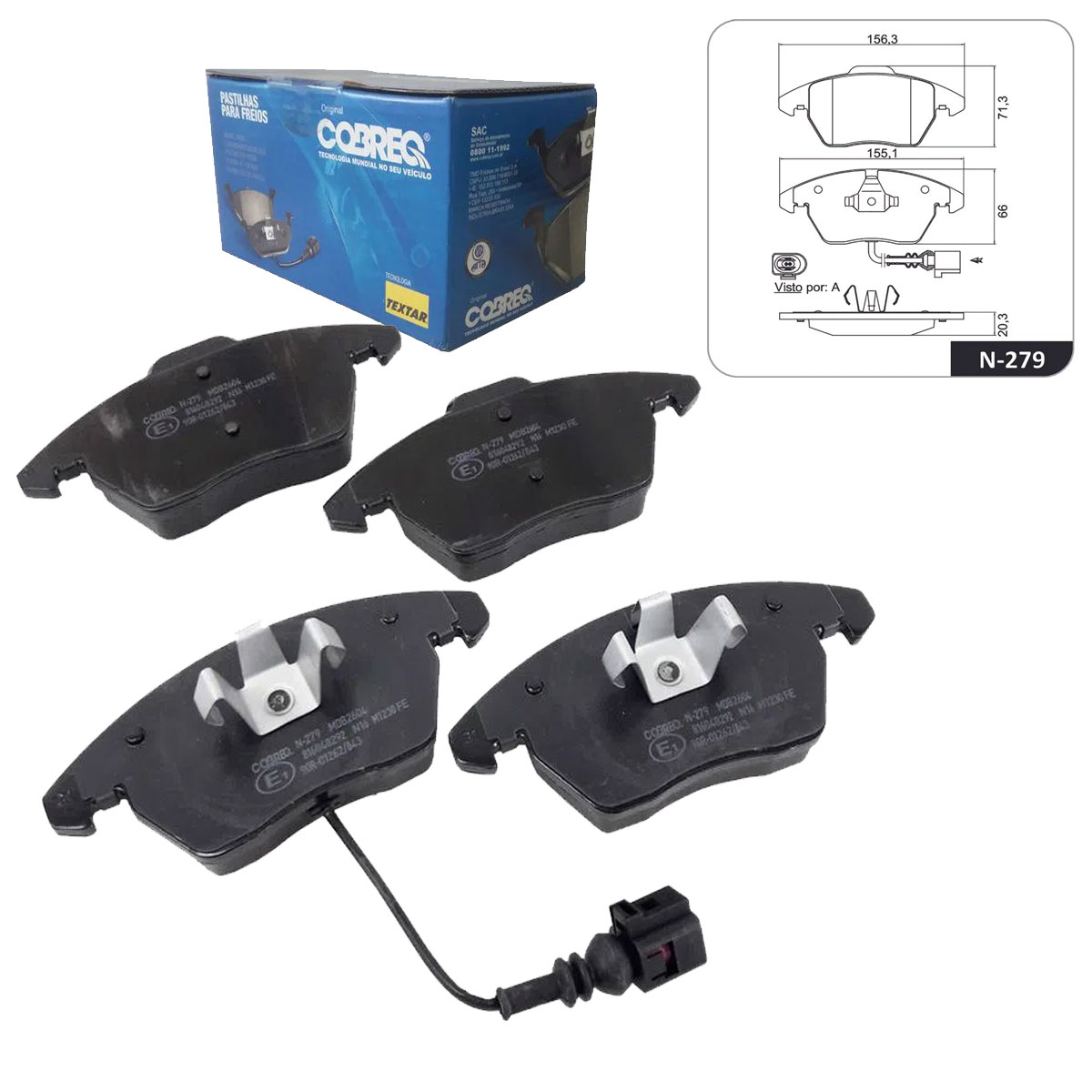 Jogo Pastilha Freio Dianteira Jetta 2007 2008 2009 2010 2011