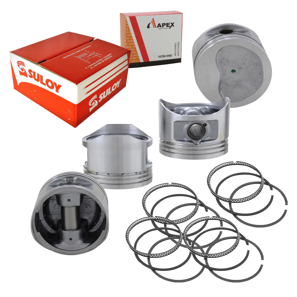 Jogo Pistao Motor C/ Anel Tipo 1.6 8v Ie 1993 1994 1995 1996