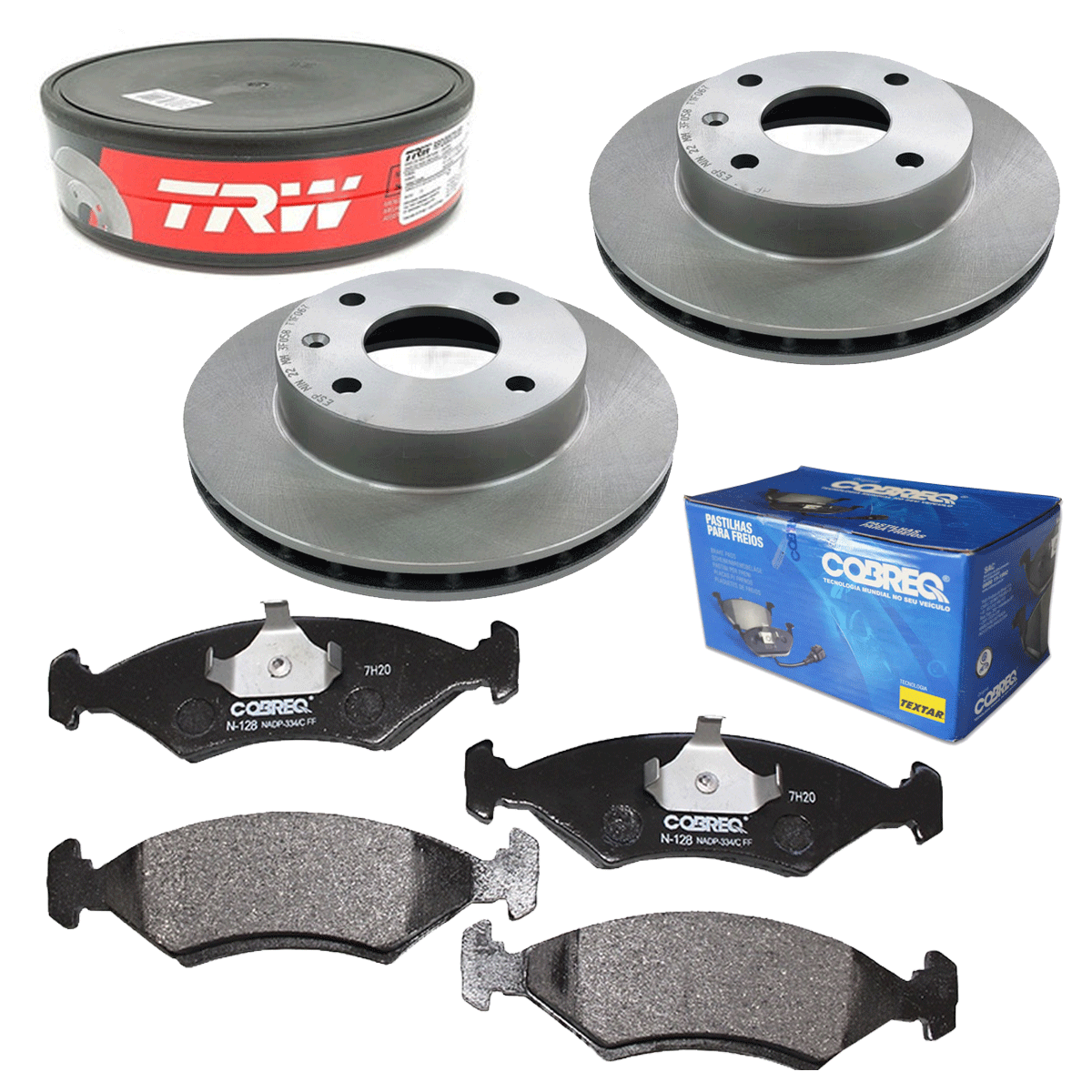 2 Disco Freio + Pastilha Escort 1.6 1982 1983 1984 1985 1986