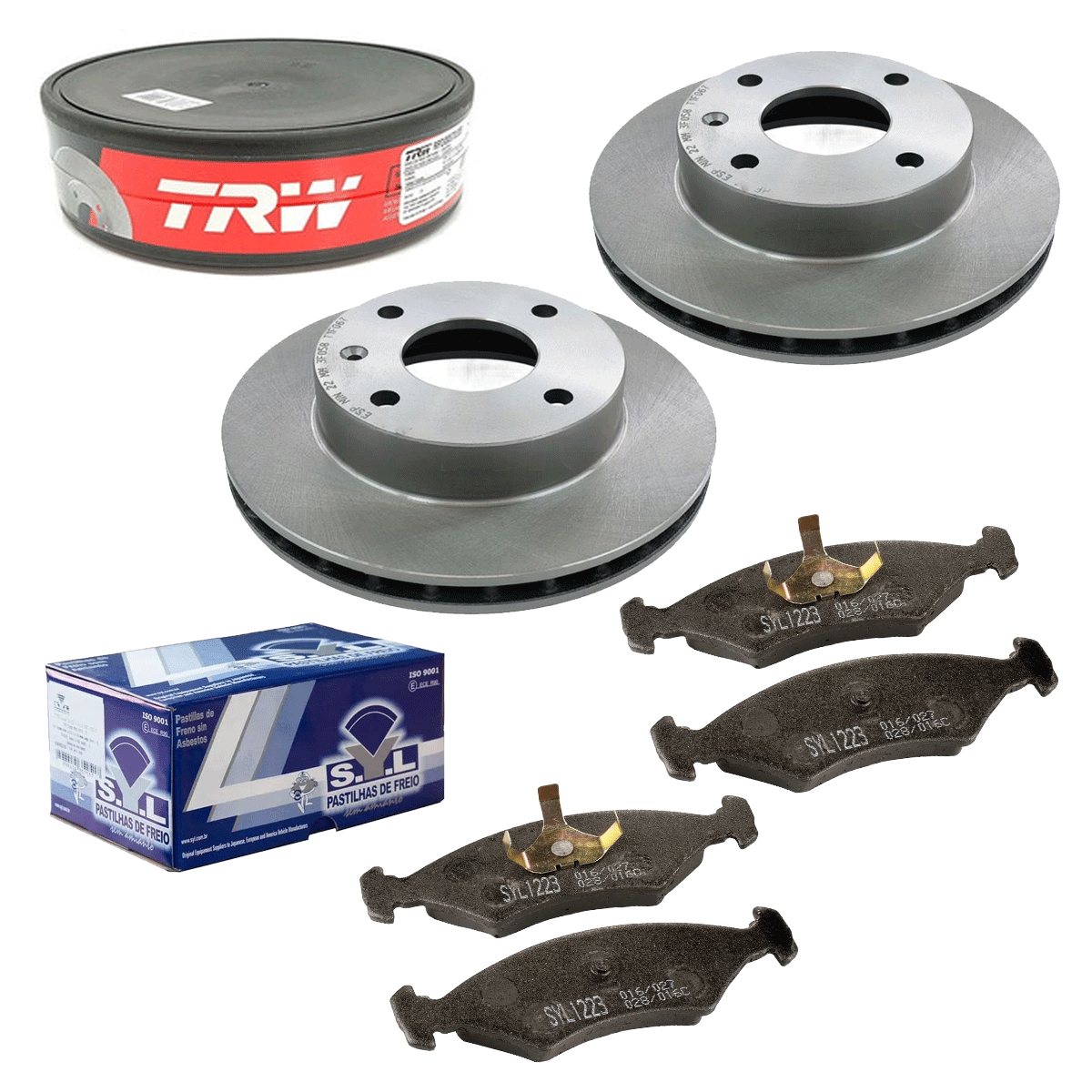 2 Disco Freio + Pastilha Escort 1.6 1982 1983 1984 1985 1986