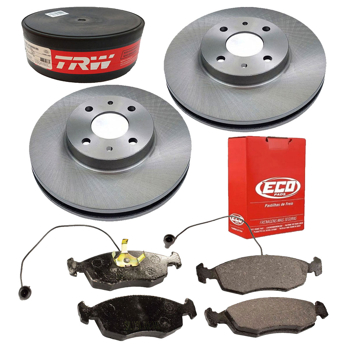 2 Discos Freio + 4 Pastilha Tempra 1995 1996 1997 1998 1999