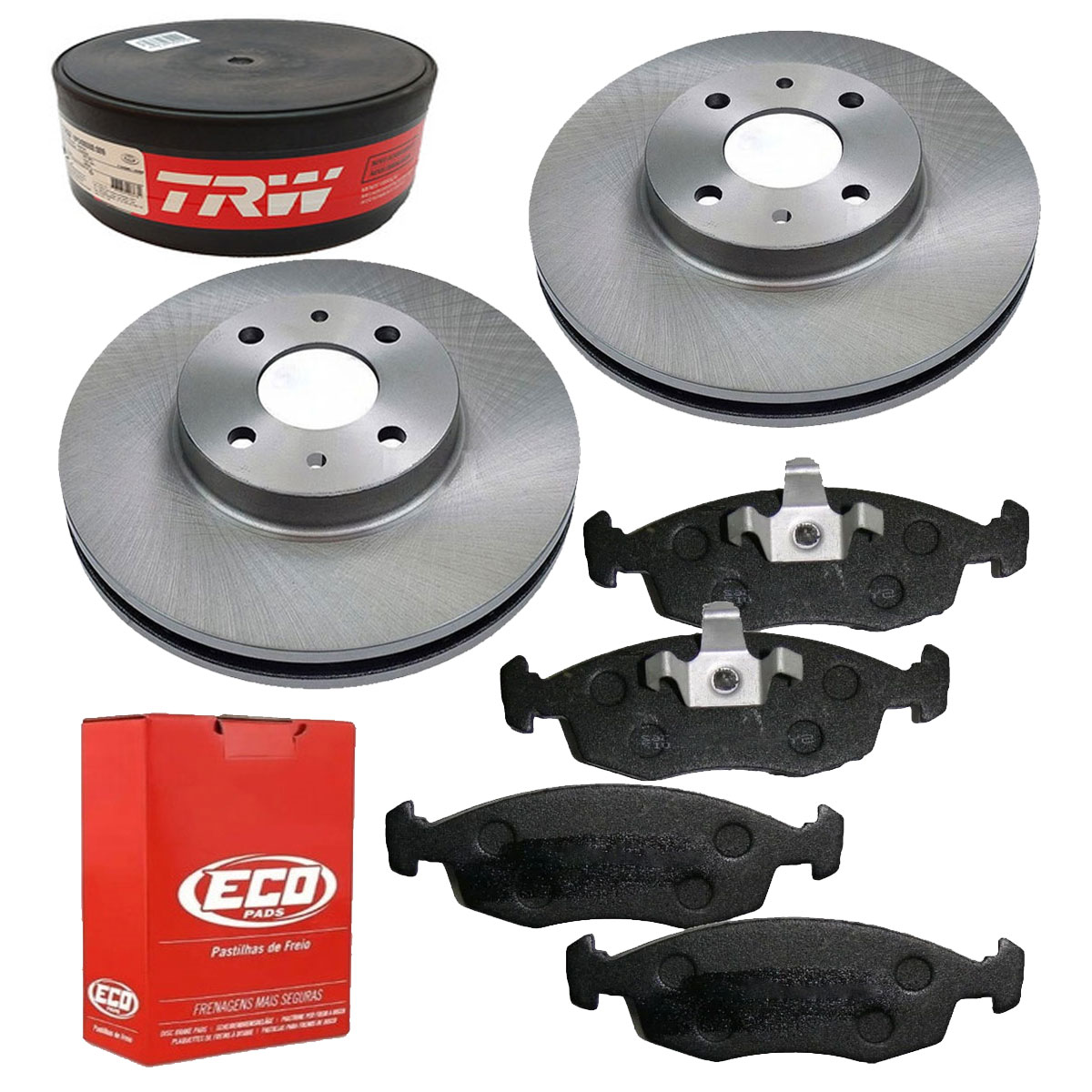 2 Discos Freio + 4 Pastilha Fiat Punto 1.4 2009 2010 2011