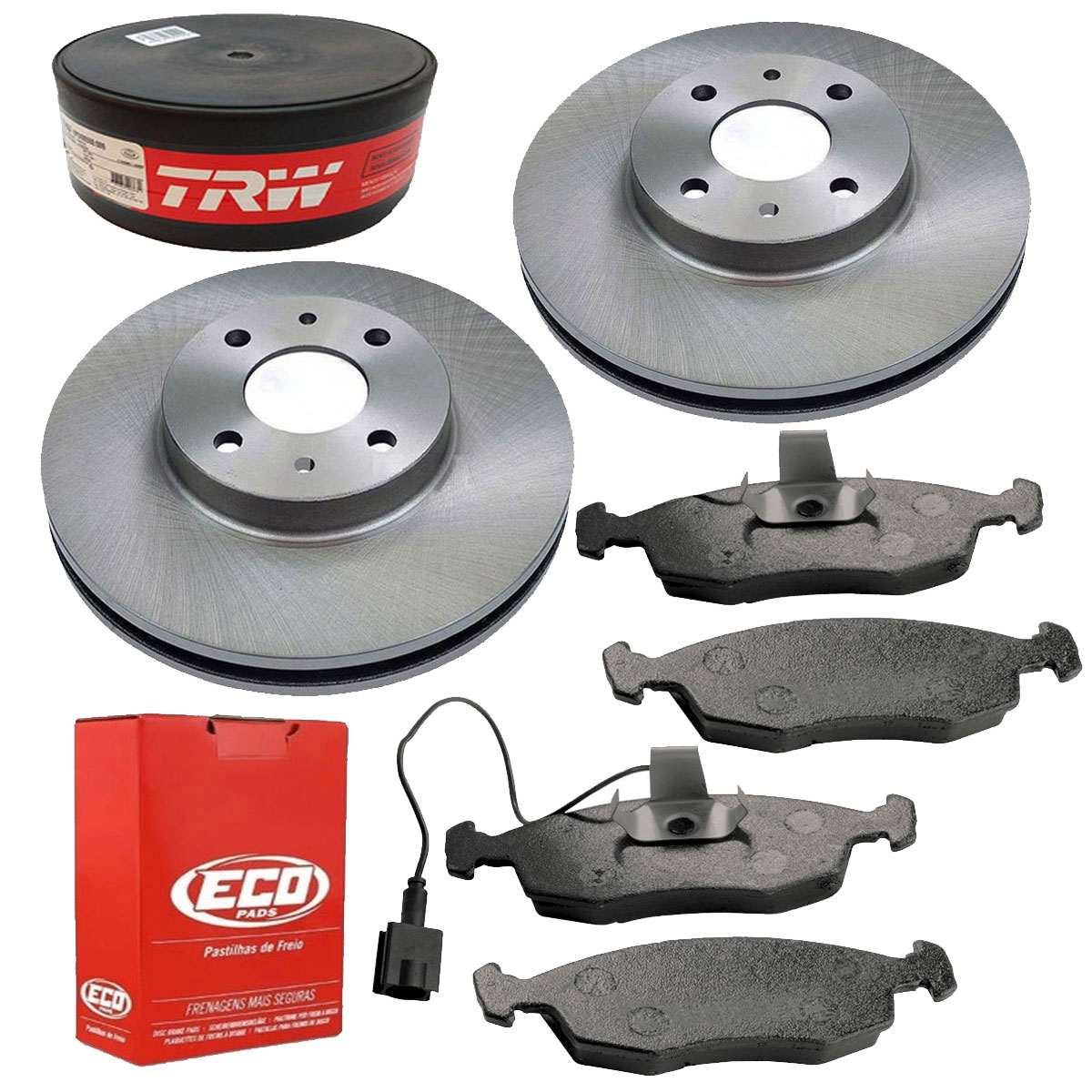 2 Discos Freio + 4 Pastilha Stilo 1.8 8v 2007 2008 2009 2010