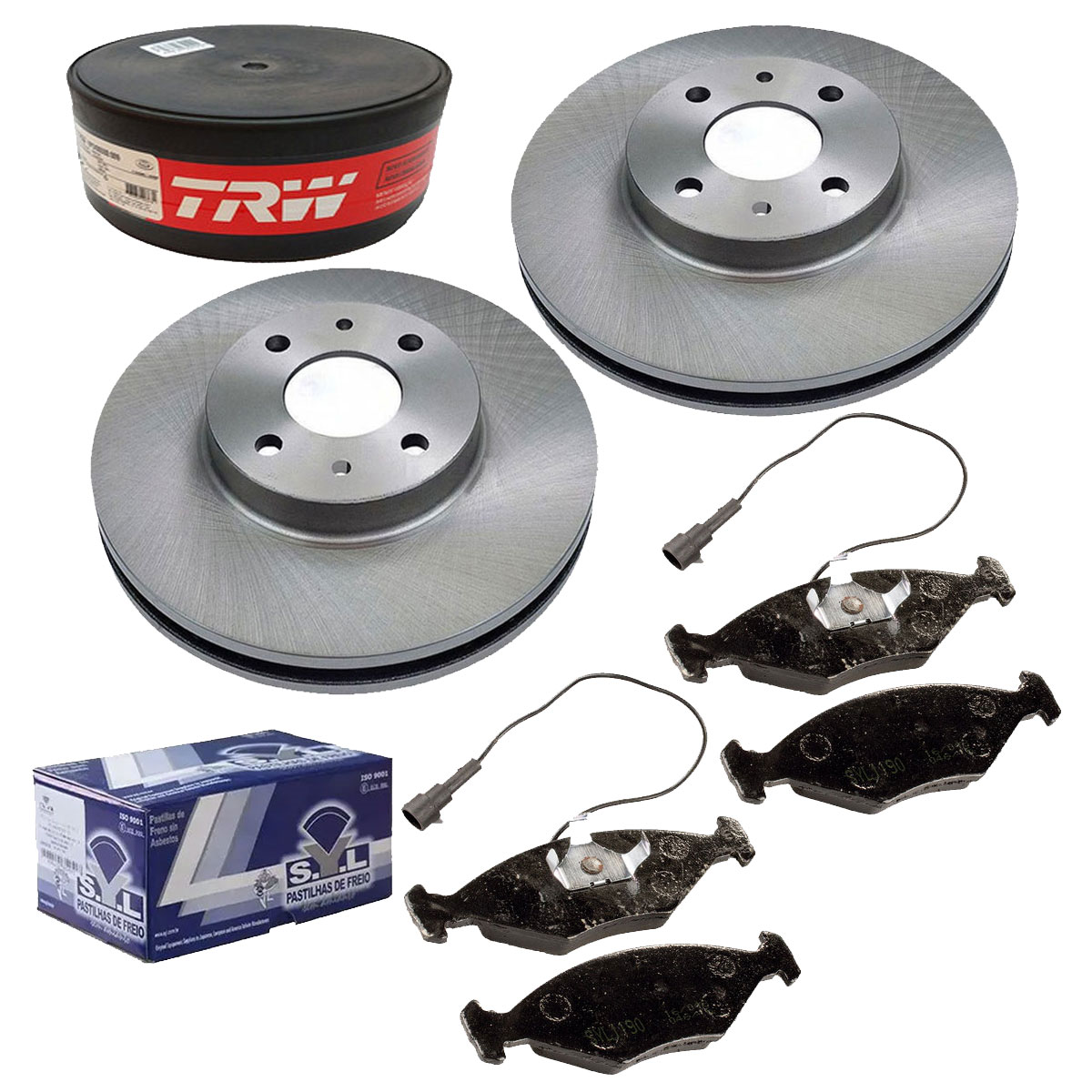 2 Discos Freio + 4 Pastilha Tempra SW 1995 1996 1997