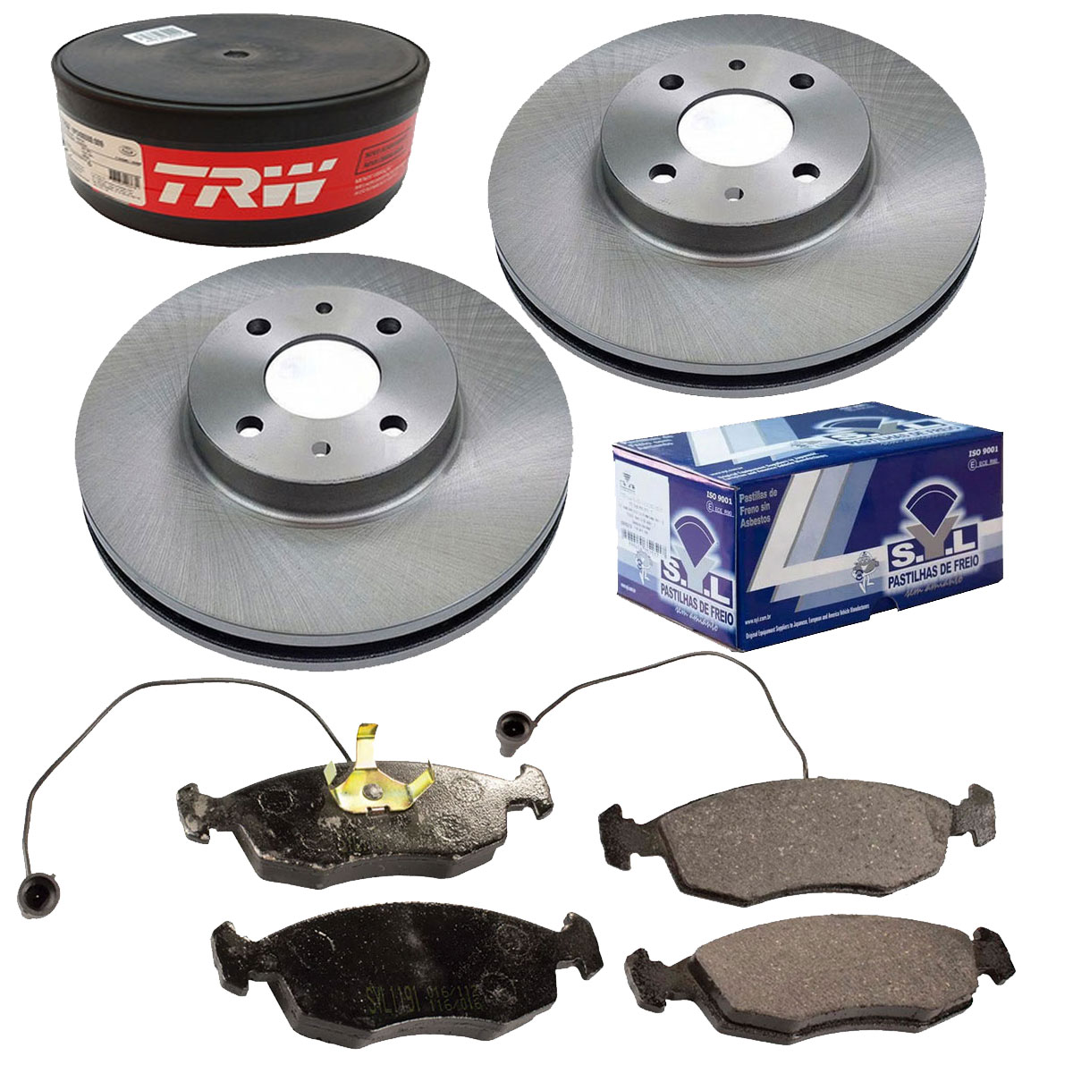 2 Discos Freio + 4 Pastilha Tempra 1995 1996 1997 1998 1999