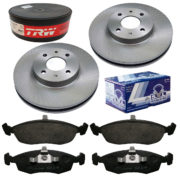 2 Discos Freio + Pastilha Fiat 500 2011 2012 2013 2014 2015