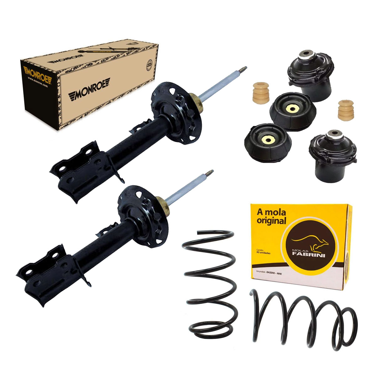 2 Amortecedor Dianteiro + Mola + Kit Montana 2004 2005 2006