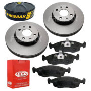 2 Discos Freio + Pastilha Fiat 500 2011 2012 2013 2014 2015