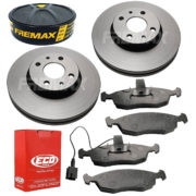 2 Discos Freio + 4 Pastilha Stilo 1.8 8v 2007 2008 2009 2010