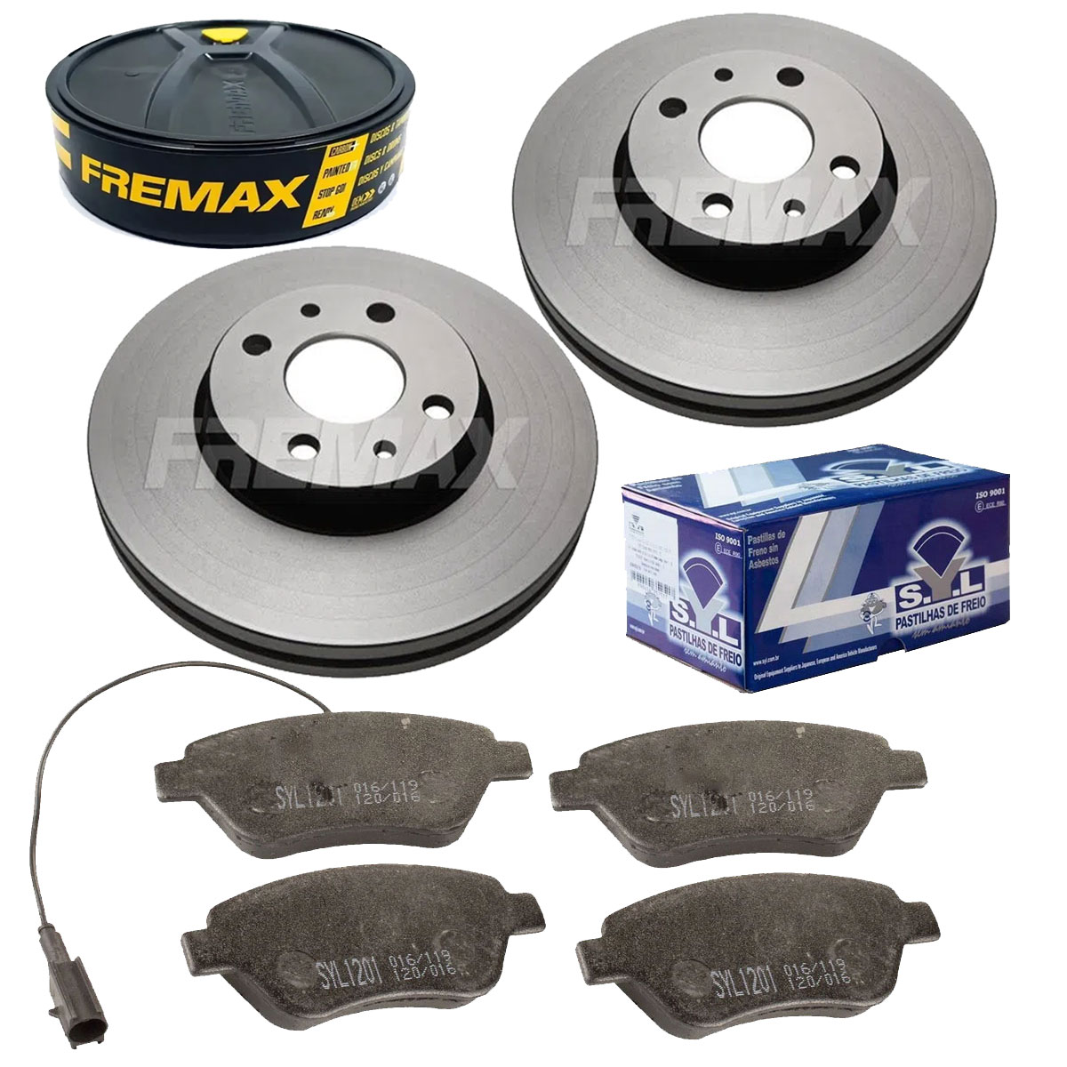 2 Discos Freio + 4 Pastilha Stilo 1.8 8v 2003 2004 2005 2006