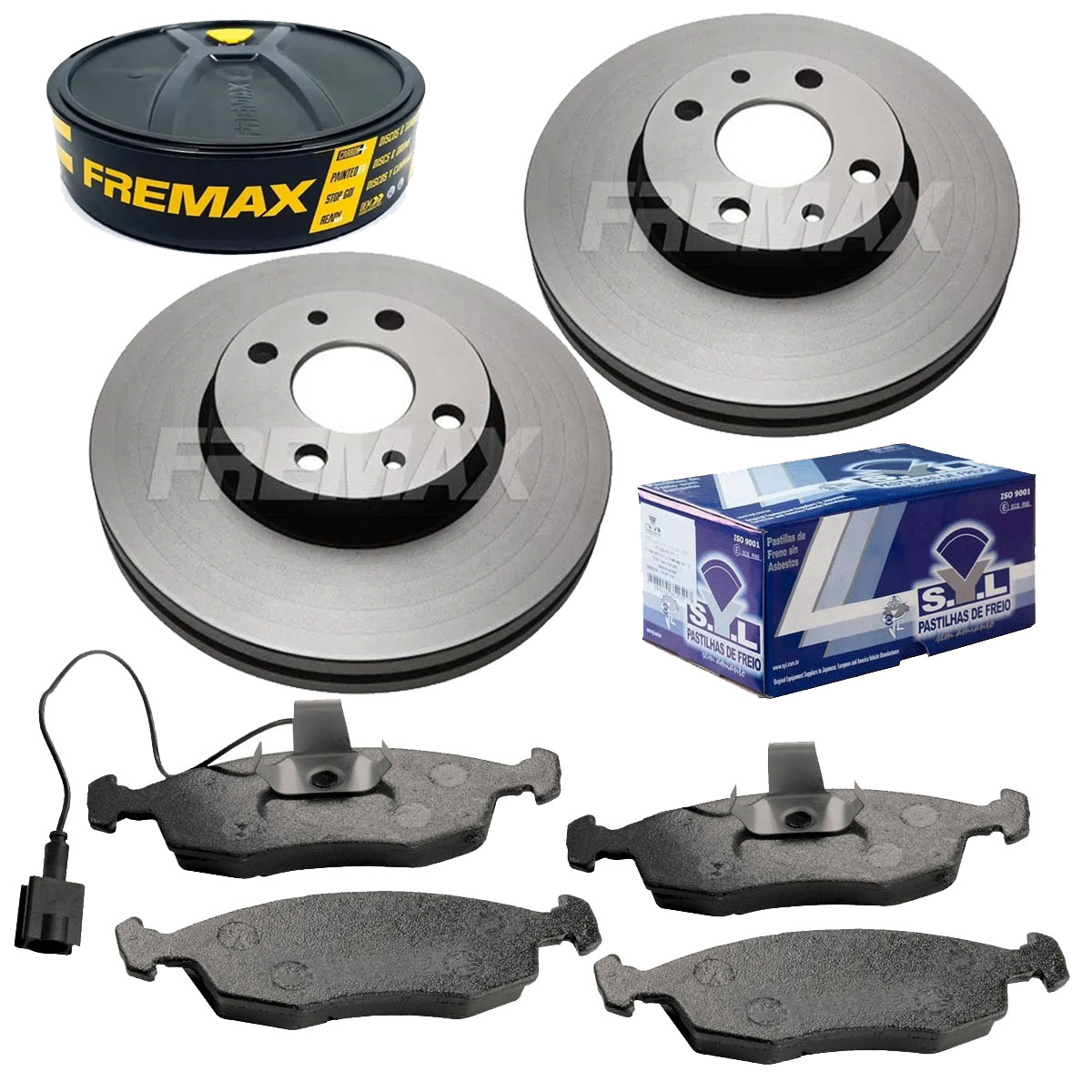 2 Discos Freio + 4 Pastilha Stilo 1.8 8v 2007 2008 2009 2010