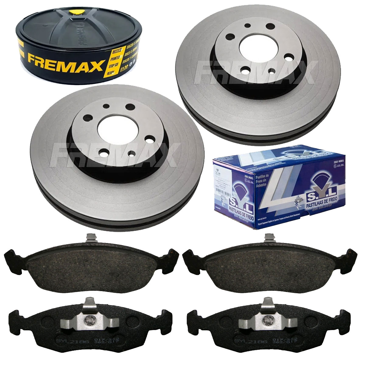 2 Discos Freio + 4 Pastilha Fiat Punto 1.4 2009 2010 2011