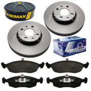 2 Discos Freio + Pastilha Fiat 500 2011 2012 2013 2014 2015
