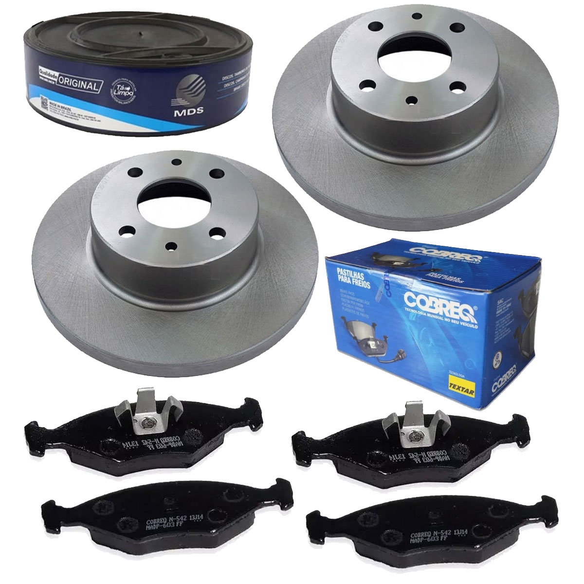 2 Discos Freio + 4 Pastilha Uno Mille 2010 2011 2012 2013