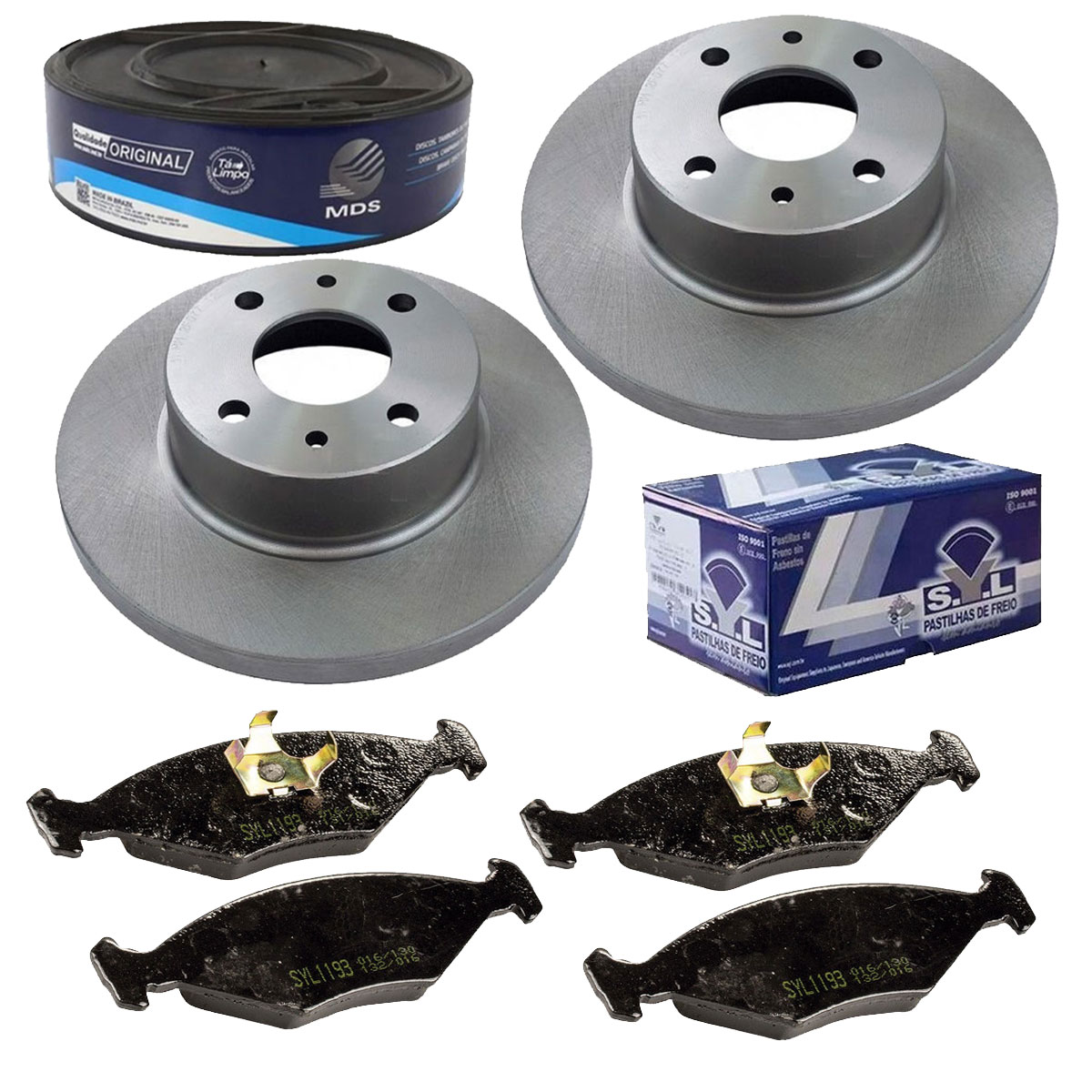 2 Discos Freio + 4 Pastilha Palio 1.0 1.5 1996 1997 1998