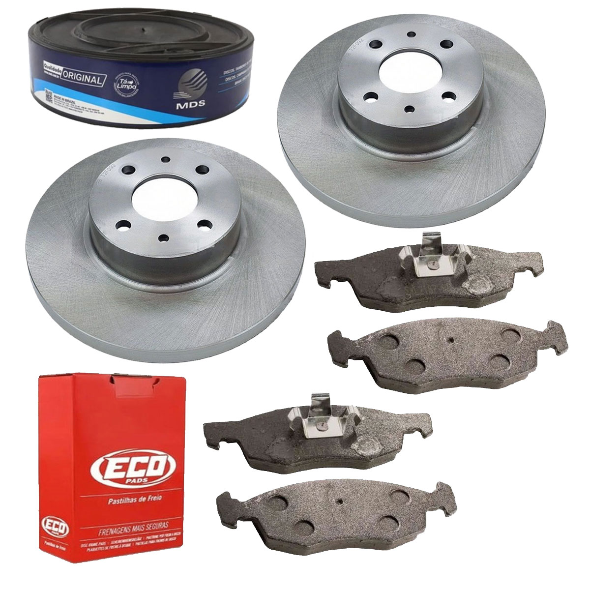 2 Disco Freio + Pastilha Grand Siena 1.4 2012 2013 2014 2015