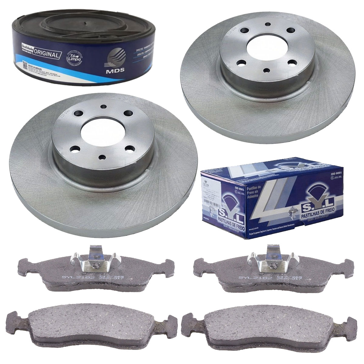 2 Discos Freio + Pastilha Uno 1.3 2017 2018 2019 2020 2021