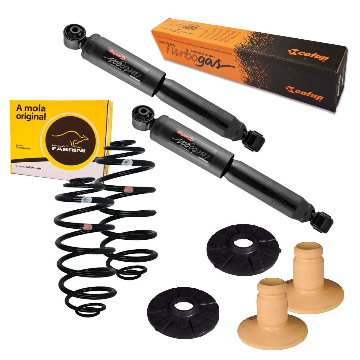 2 Amortecedor Traseiro + Mola + Calço Montana 2007 2008 2009