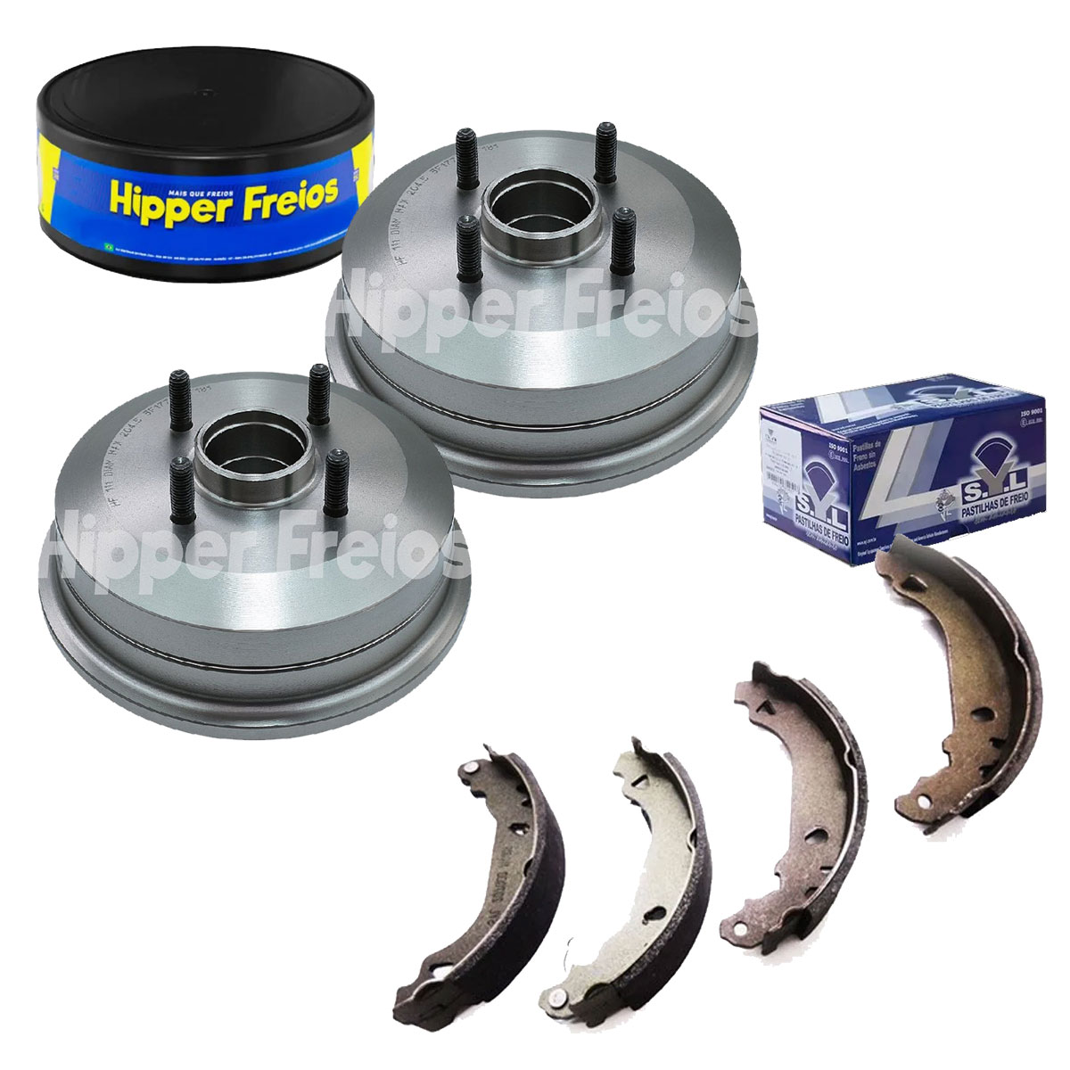 Kit 2 Tambor 4 Sapata Escort Zetec 97 98 99 01 02 03