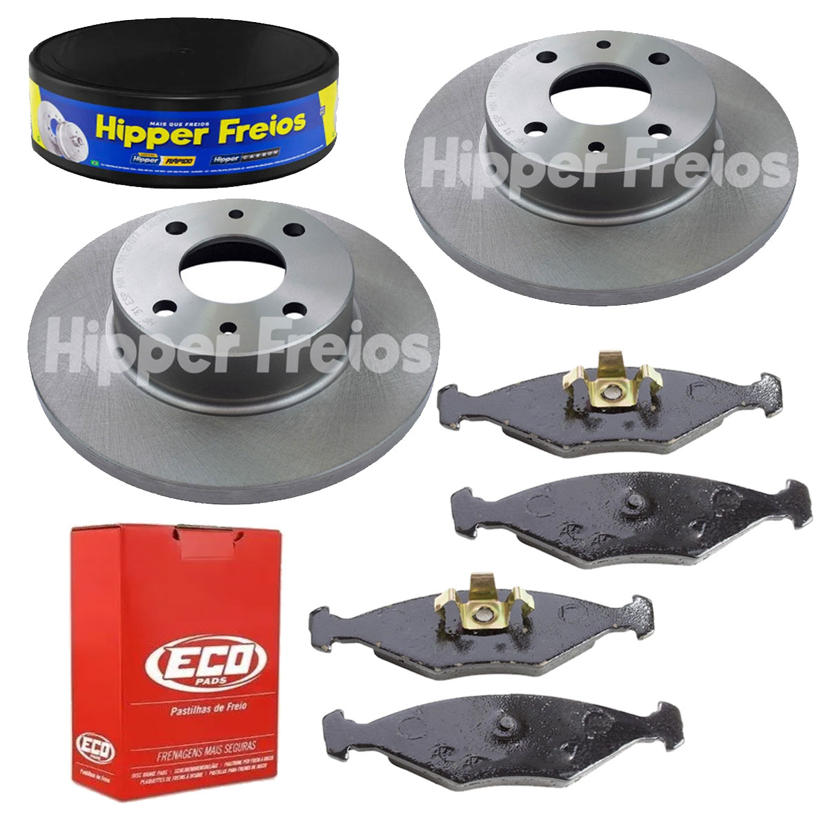 2 Discos Freio + 4 Pastilha Uno Mille 2010 2011 2012 2013