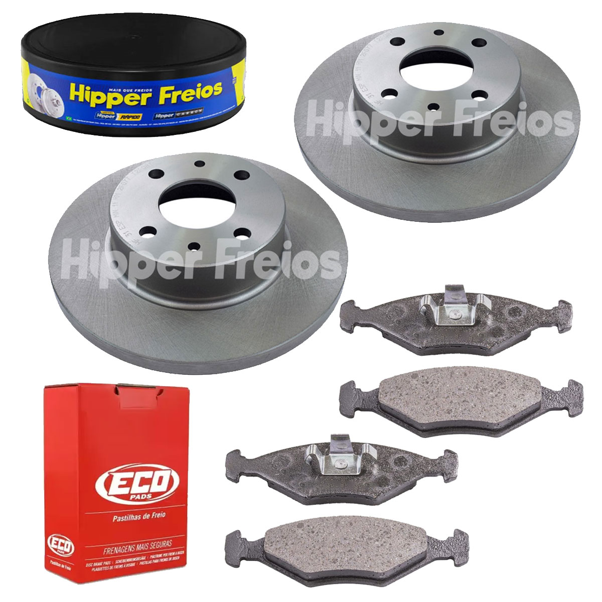 2 Discos Freio + 4 Pastilha Fiorino 2010 2011 2012 2013