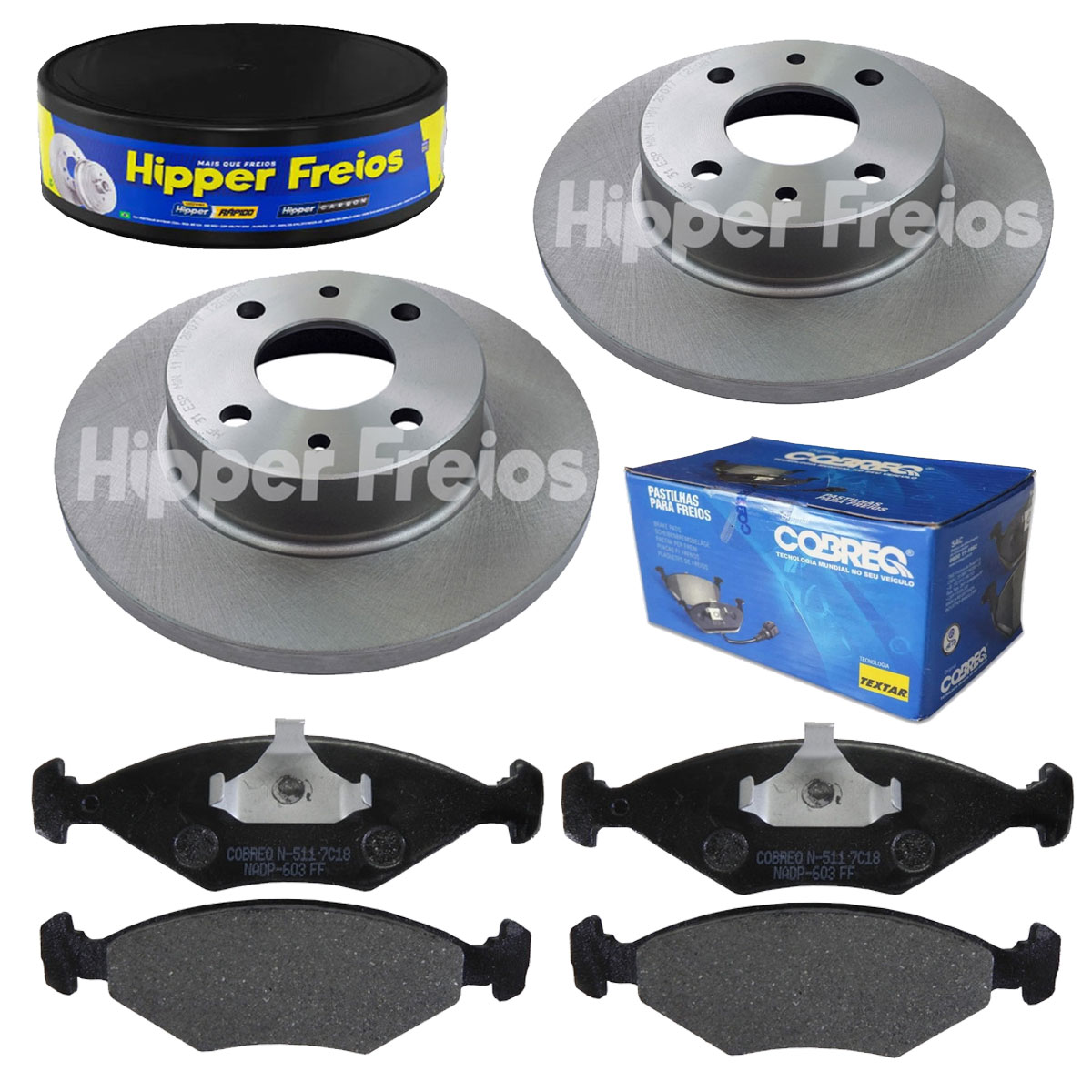 2 Discos Freio + 4 Pastilha Fiorino 1994 1995 1996 1997 1998