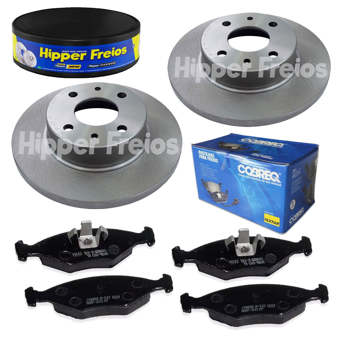 2 Discos Freio + 4 Pastilha Uno Mille 2010 2011 2012 2013