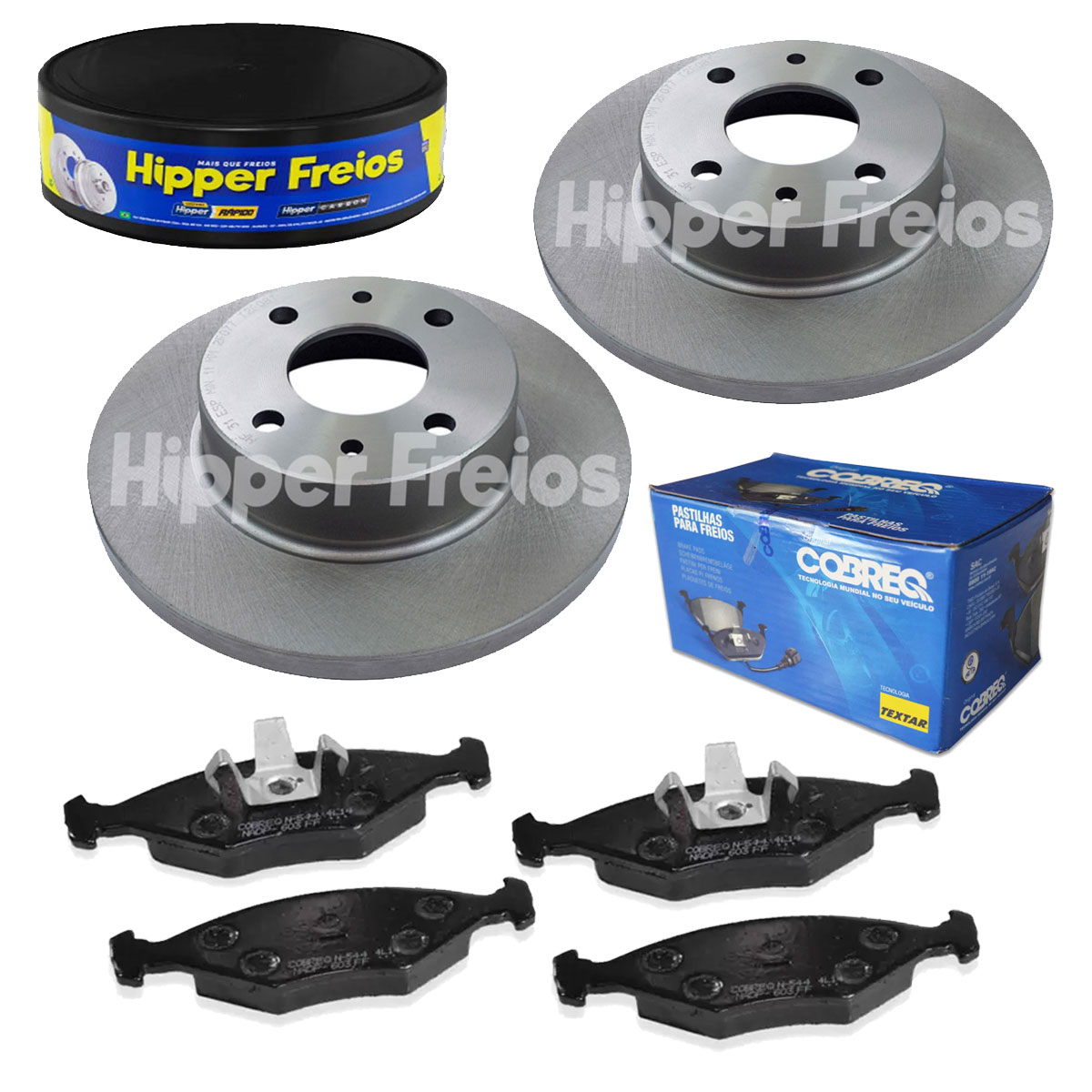 2 Discos Freio + 4 Pastilha Fiorino 2010 2011 2012 2013