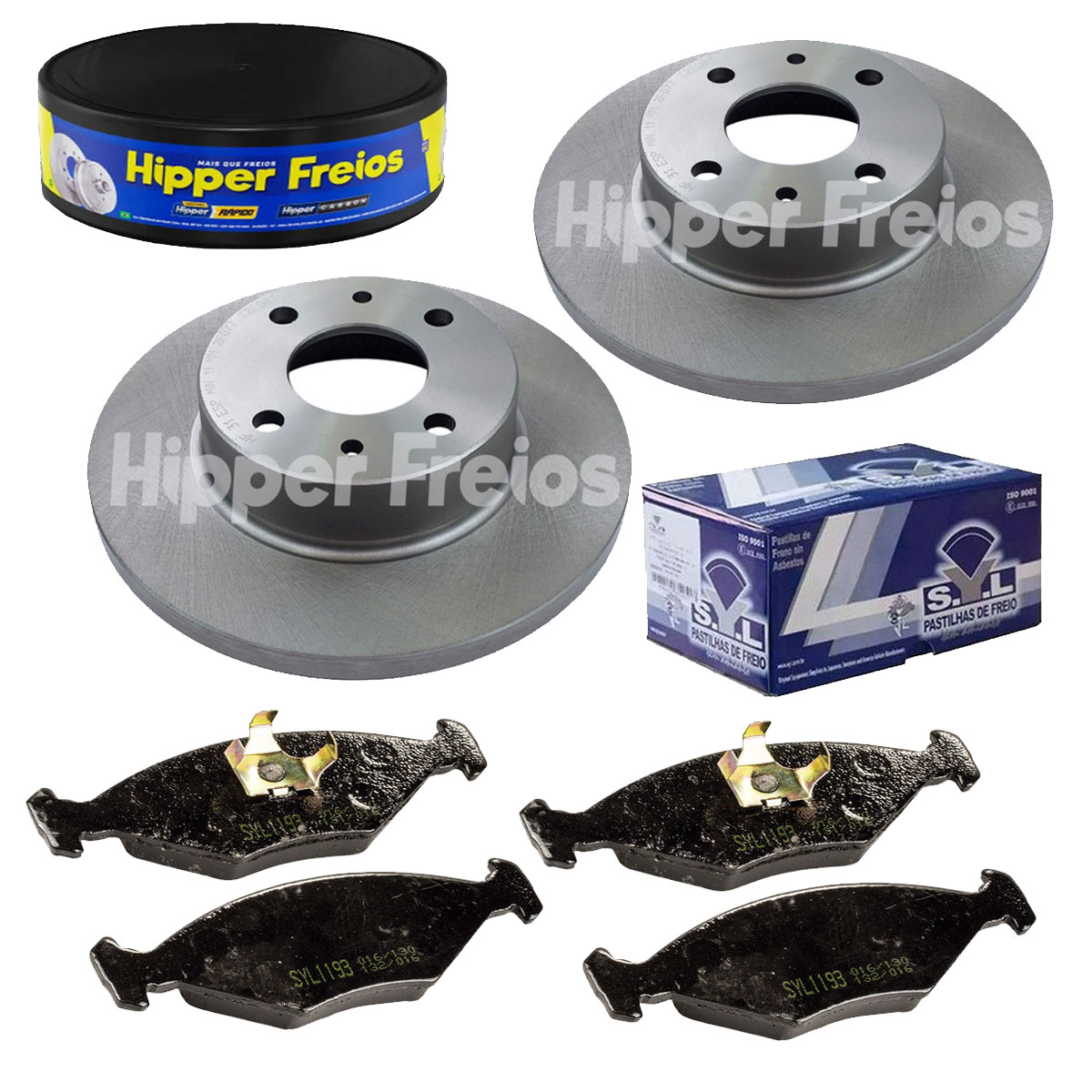 2 Discos Freio + 4 Pastilha Palio 1.0 1.5 1996 1997 1998