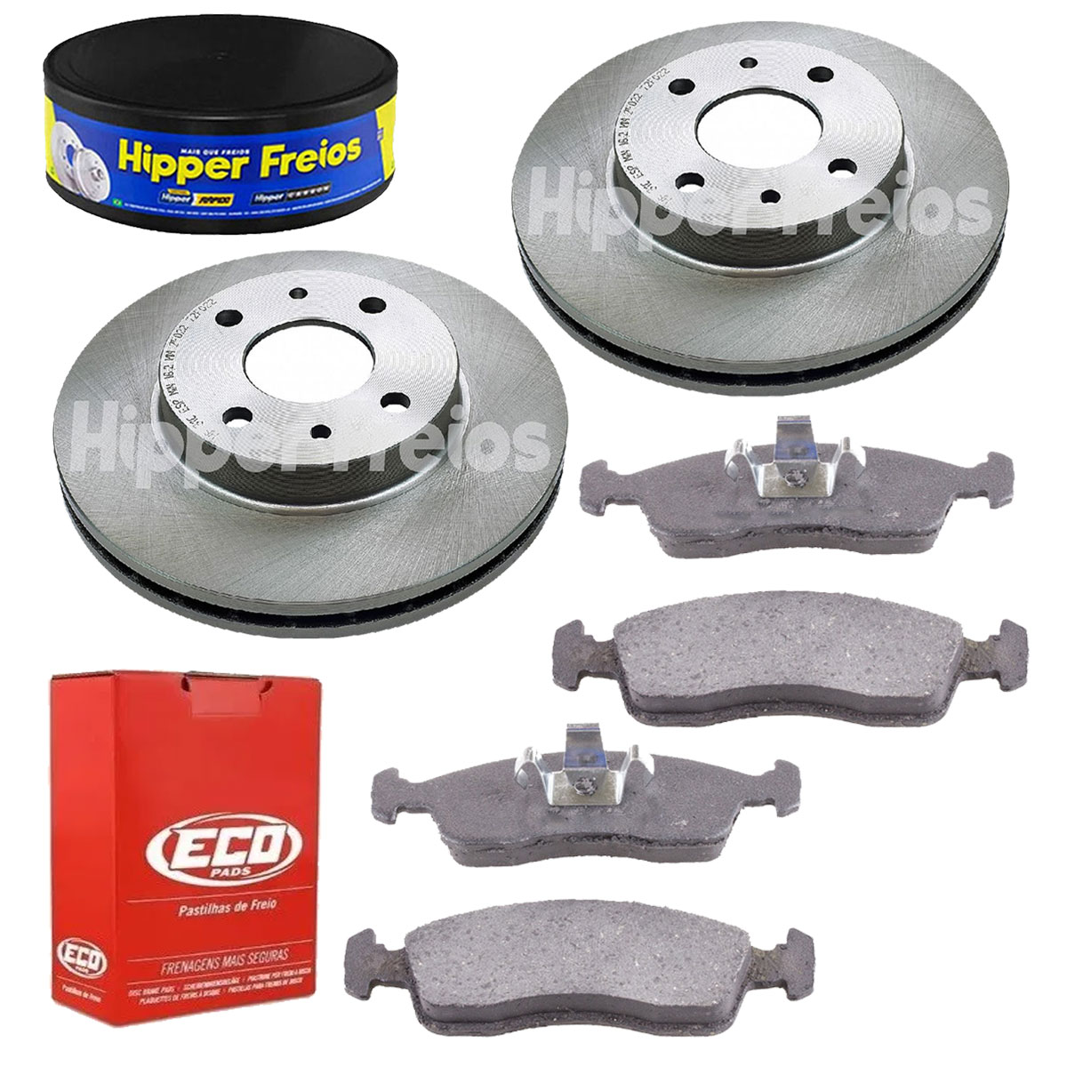 2 Discos Freio + 4 Pastilha Uno 1.0 1.4 2010 2011 2012 2013