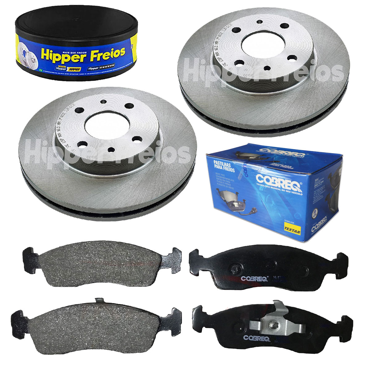 2 Discos Freio + 4 Pastilha Uno 1.0 1.4 2014 2015 2016 2017