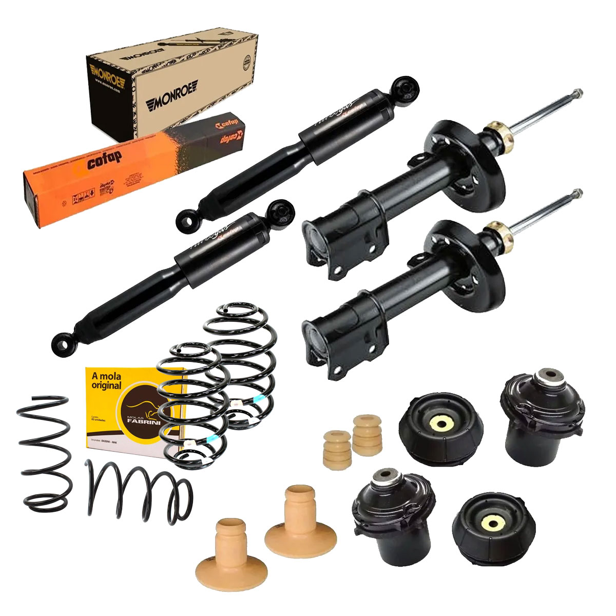 4 Amortecedores + 4 Molas + Kits Zafira 2007 2008 2009 2010