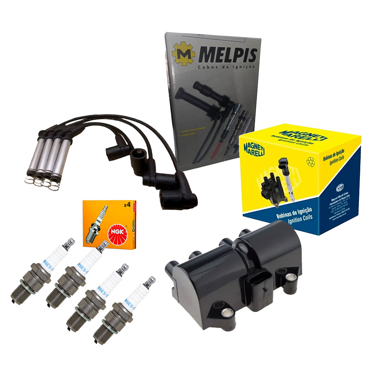Kit Bobina + Cabo + Vela Corsa Celta 1.0 Vhc 2004 2003 2002