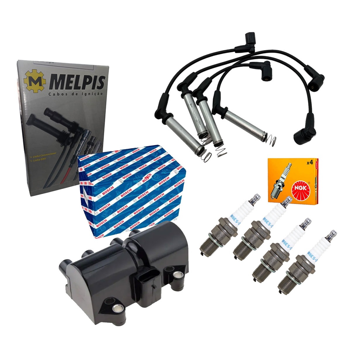 Kit Bobina + Cabo + Vela Celta Corsa 1.0 Vhc 2002 2003 2004