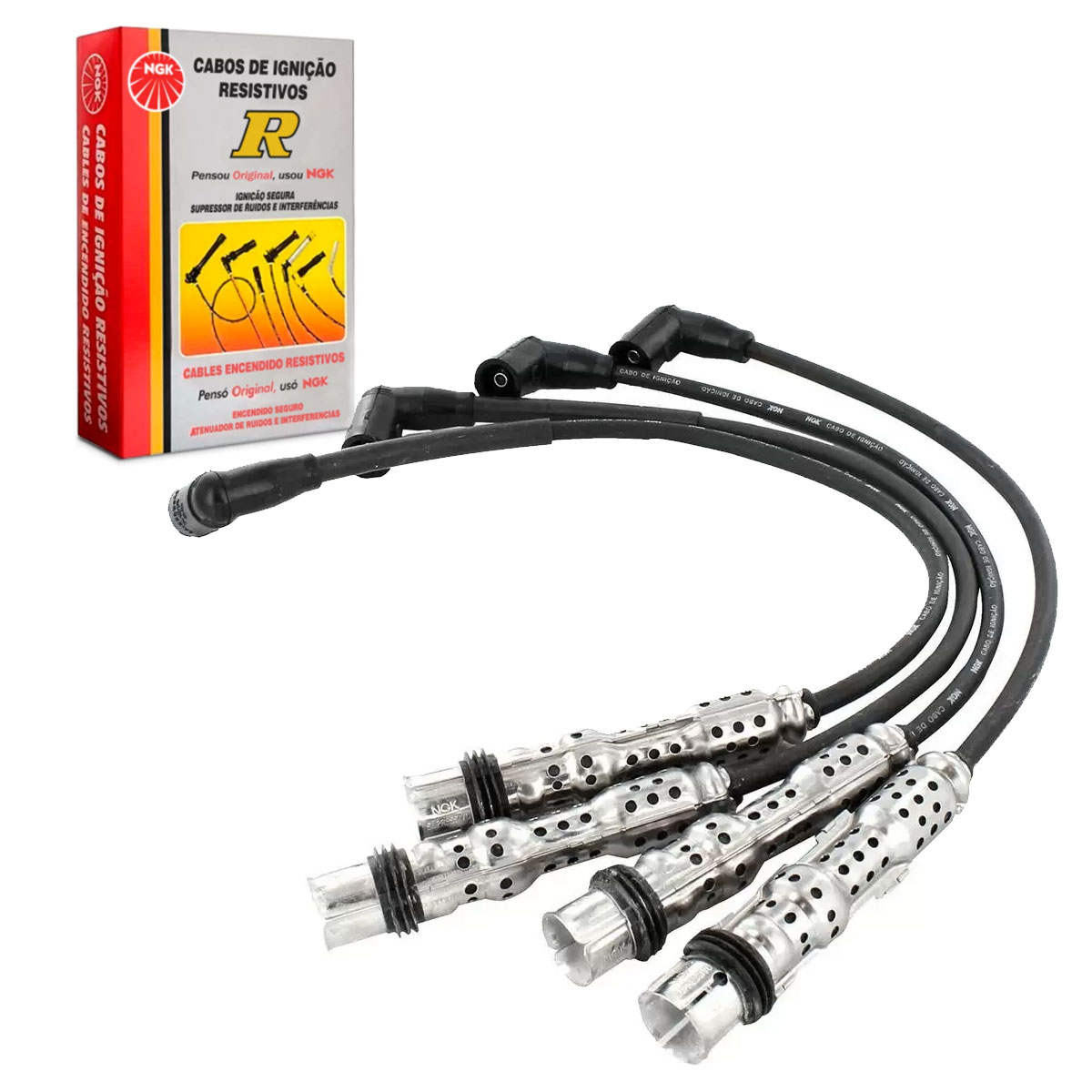Jogo Cabos de Vela NGK Kombi 1.4 8V Flex 2006 2007 2008 2009