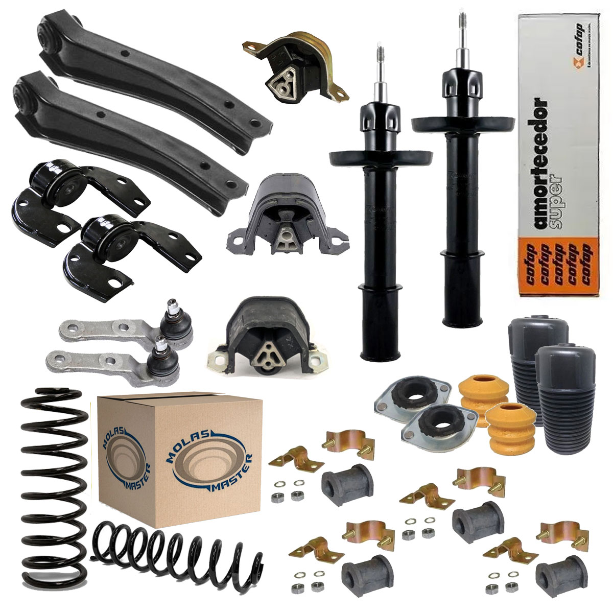 Kit Suspensão Dianteira Completa Corsa 2001 2000 1999 Sem Ar